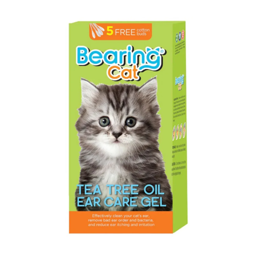 Bearing แบร์ริ่ง เจลเช็ดหูทีทรีออยล์ สำหรับแมว 100 ml