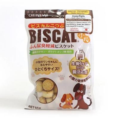 Biscal บิสเคิล อาหารเสริมขนมคุกกี้ แบบซอง สำหรับสุนัข สูตรซีีเนียร์ 60 g