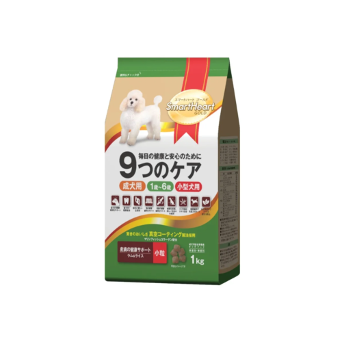 Smart Heart Gold 9 Cares อาหารเม็ด สำหรับสุนัขเล็ก รสเนื้อแกะและข้าว 1 kg