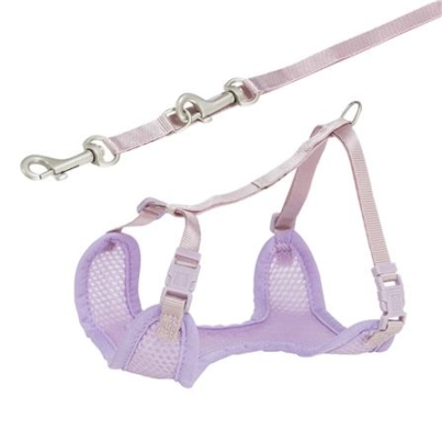 ชุดสายรัดสัตว์เลี้ยงพร้อมสายจูง TRIXIE JUNIOR SOFT HARNESS สี LILAC